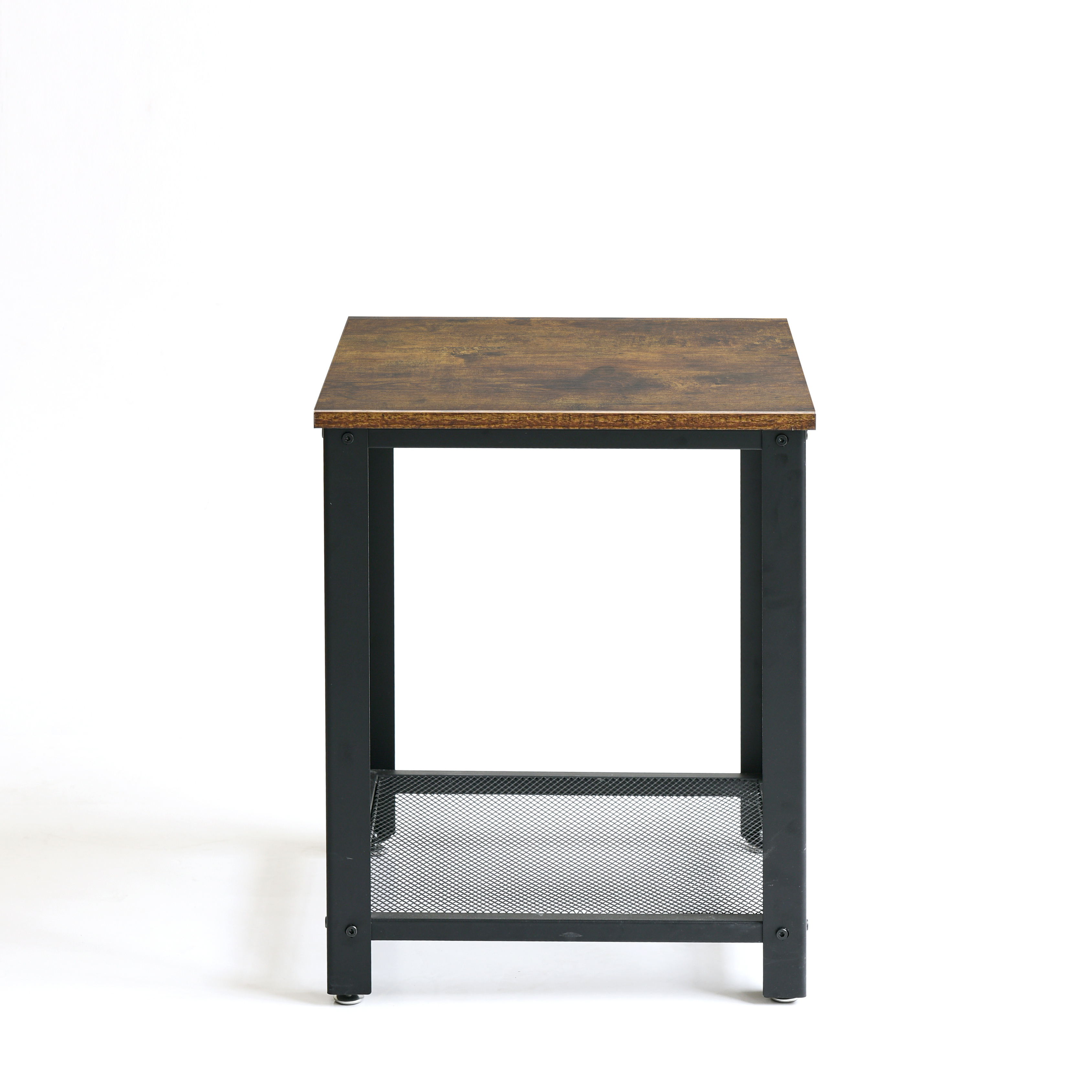 Iron And Wood Modern Design Square Tea Table