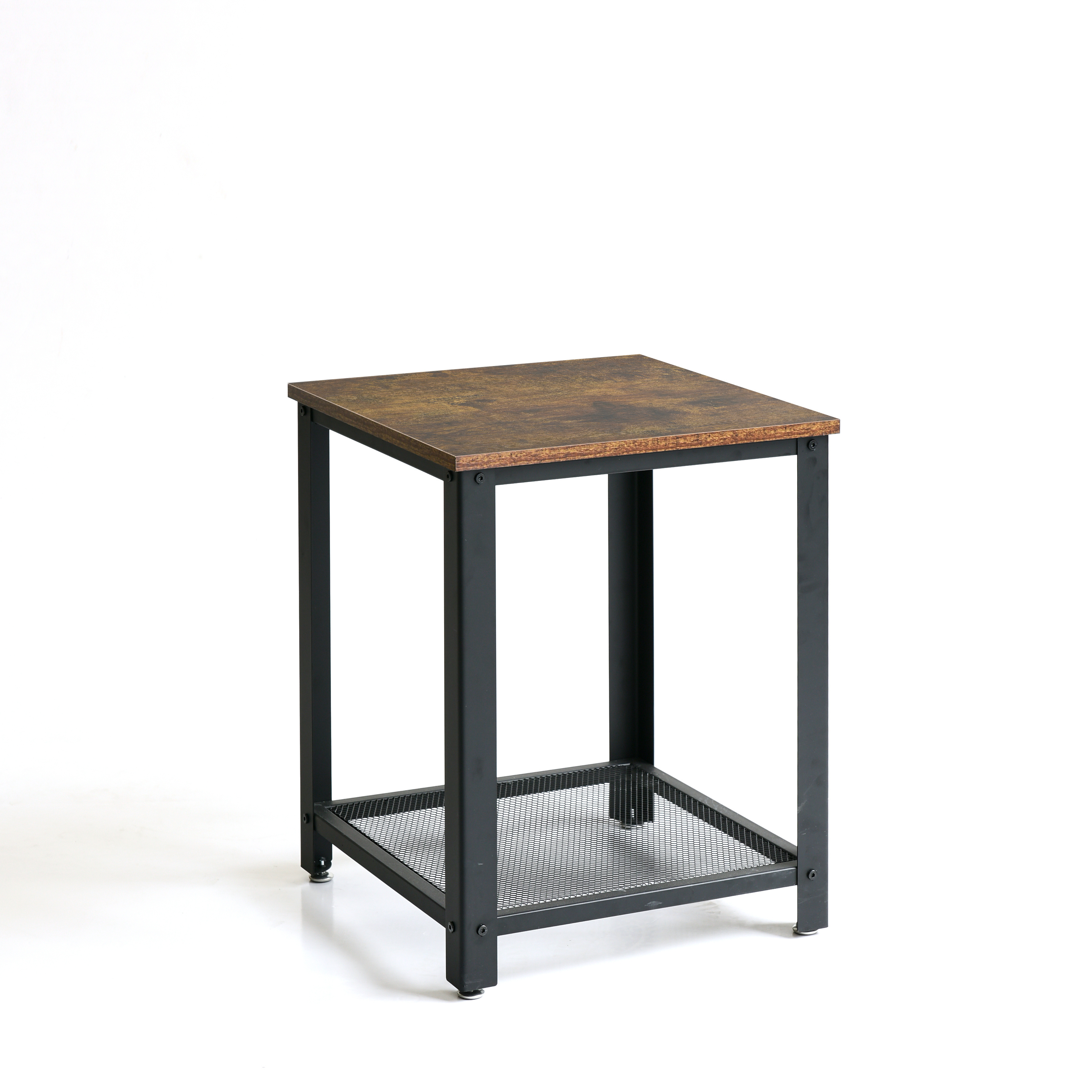 Iron And Wood Modern Design Square Tea Table