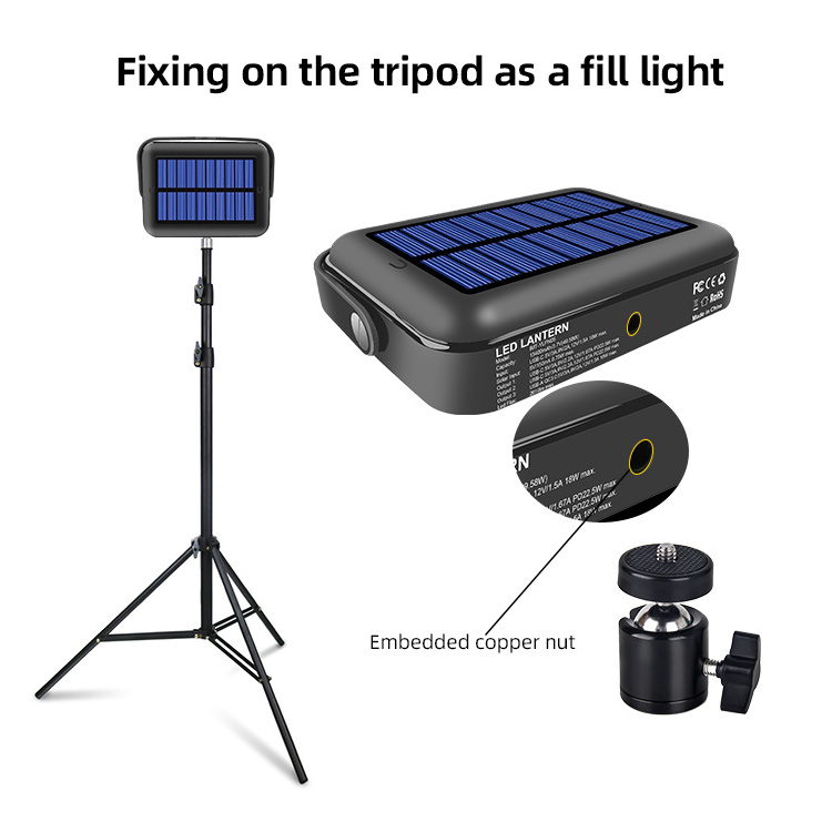 Mini Waterproof IP65 Solar 13400mAh Lithium Battery laterne camp camping light lantern portable outdoor lighting waterproof camp