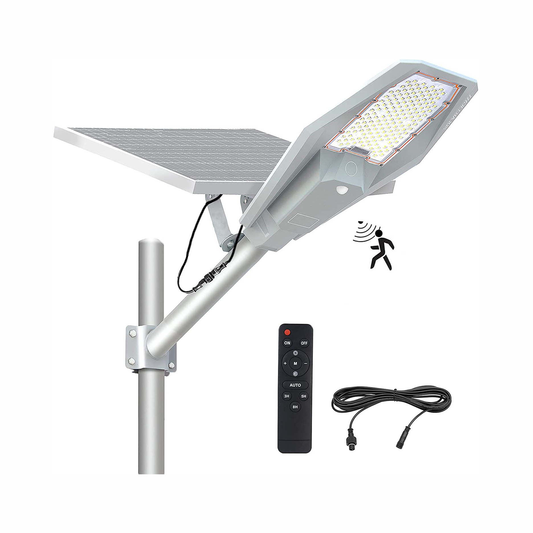 High Quality Aluminum Outdoor Ip65 Waterproof LED Garden Solar Light 200w All in Two Solar Street Light