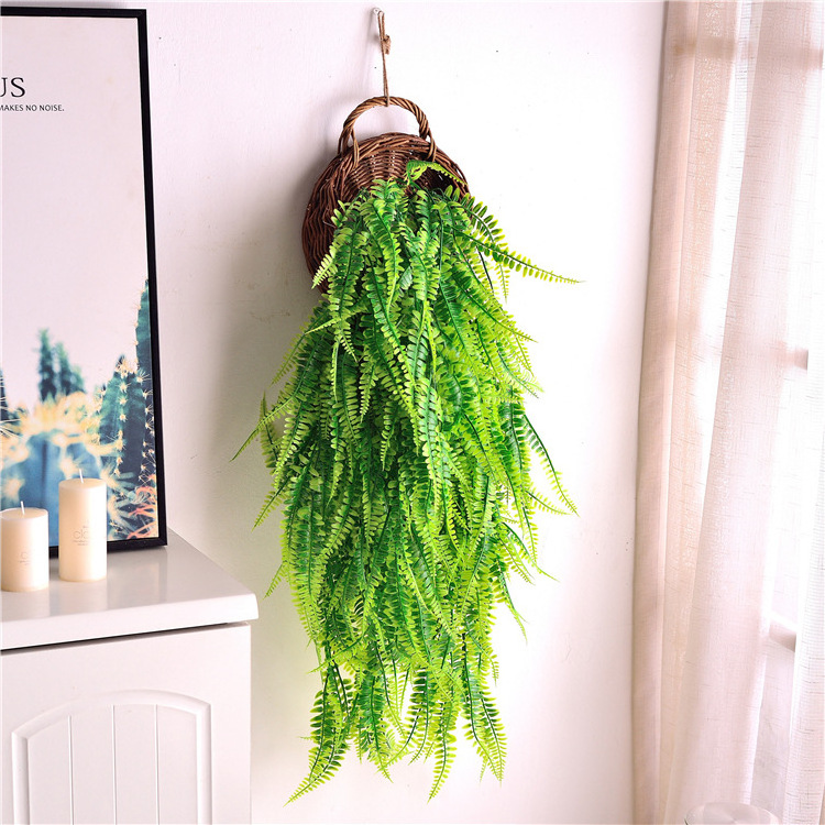 Artificial Hanging Plant Artificial Hanging Ferns Plants Vines Faux Plastic Ivy Boston Fern Hanging Plant For Outdoor Resistant