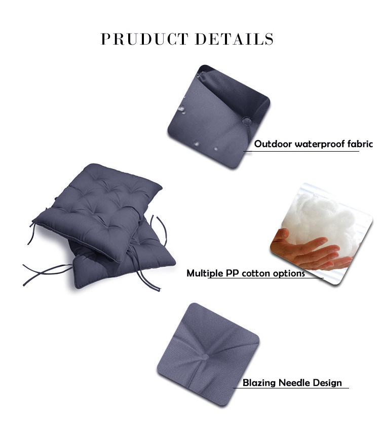 2022 Trendy Design Chair Cushion Memory Foam Pads Solid Color Super Soft Thick Cotton Floor Seat Pillow Indoor Cushion