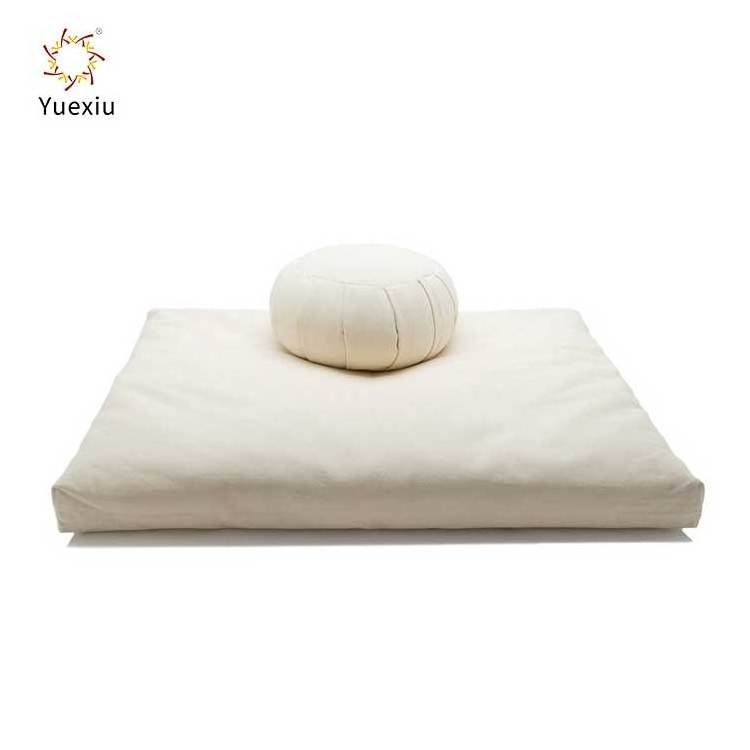 Factory Custom Zafu Buckwheat Pillow Zabuton Meditation Cushion Set Floor Cushion