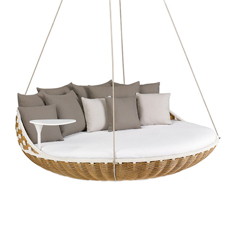 Outdoor leisure swing hammock PE rattan Hotel Garden Bird's nest double bed hanging daylight bed