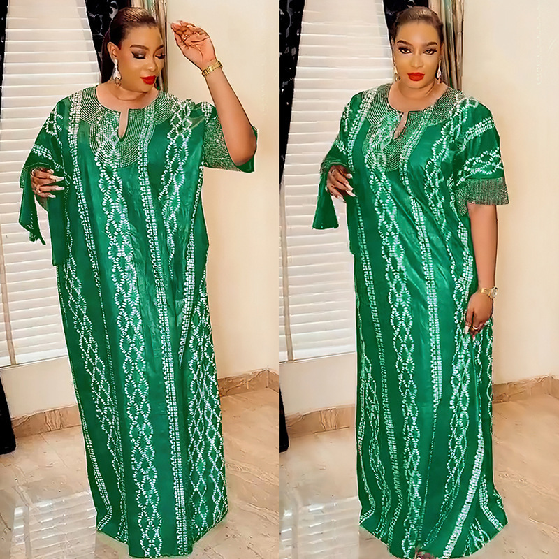 611 Fashion African dress for women designs traditional attire skirts long satin fabric stripped maxi plus size dresses