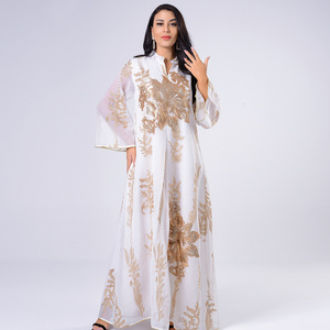 High quality Elegant Dubai fashion ladies long kaftan of Muslim women evening gowns kaftan Arabic evening dresses for women