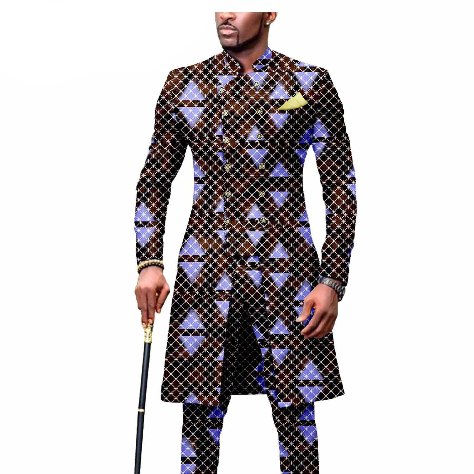 27 styles 2 piece set African wear custom men formal suit Tops jacket and Pants traditional African men clothing