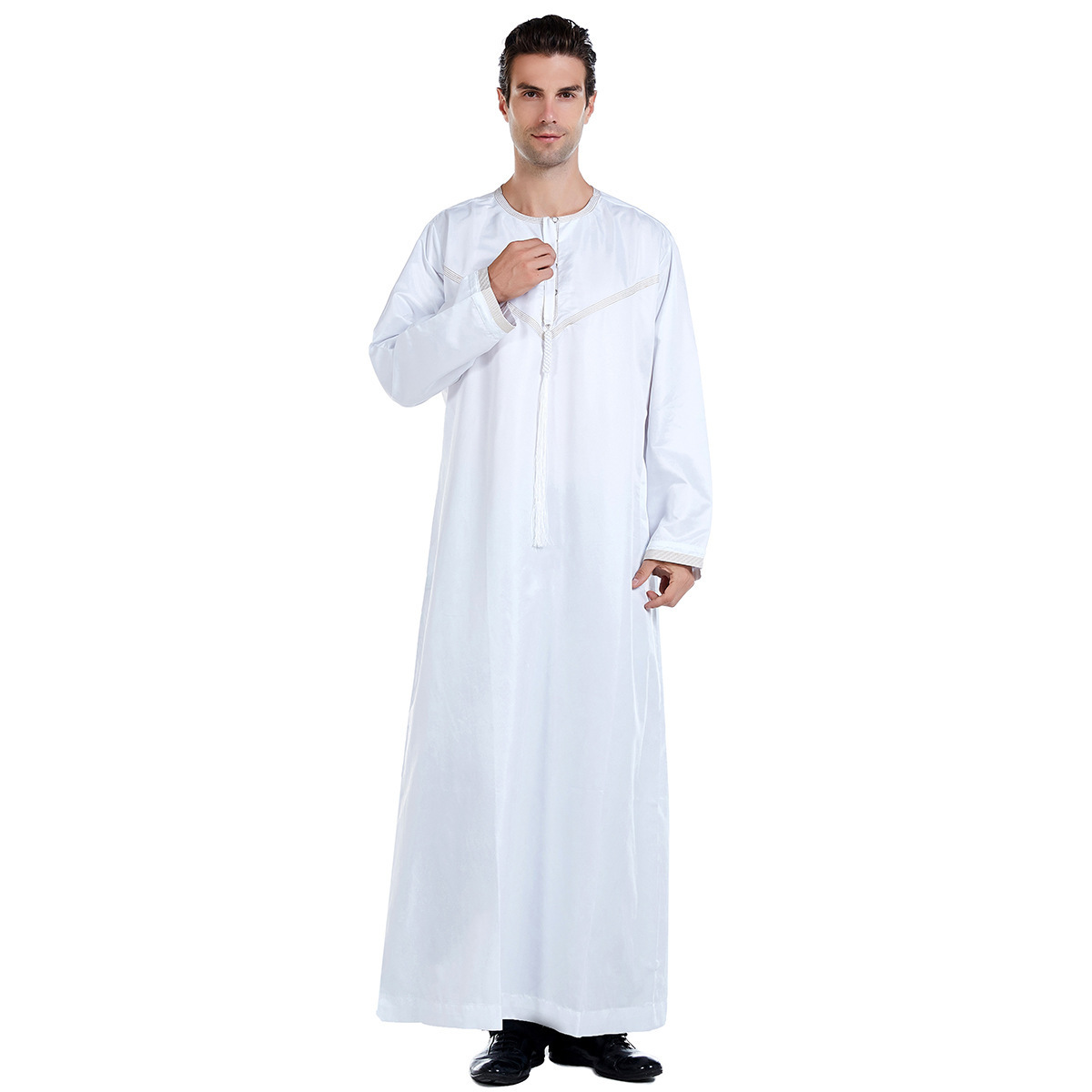 New Design Muslim Arab Jalabiya Moroccan Thobe For Men jubbah abaya ethnic prayer dress Muslim men Clothing