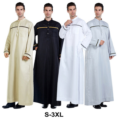 High Quality Arabic Thobe For Men Islamic Clothing Thobe Abaya Daffah Al-Aseel Haramain Qamis Man robes