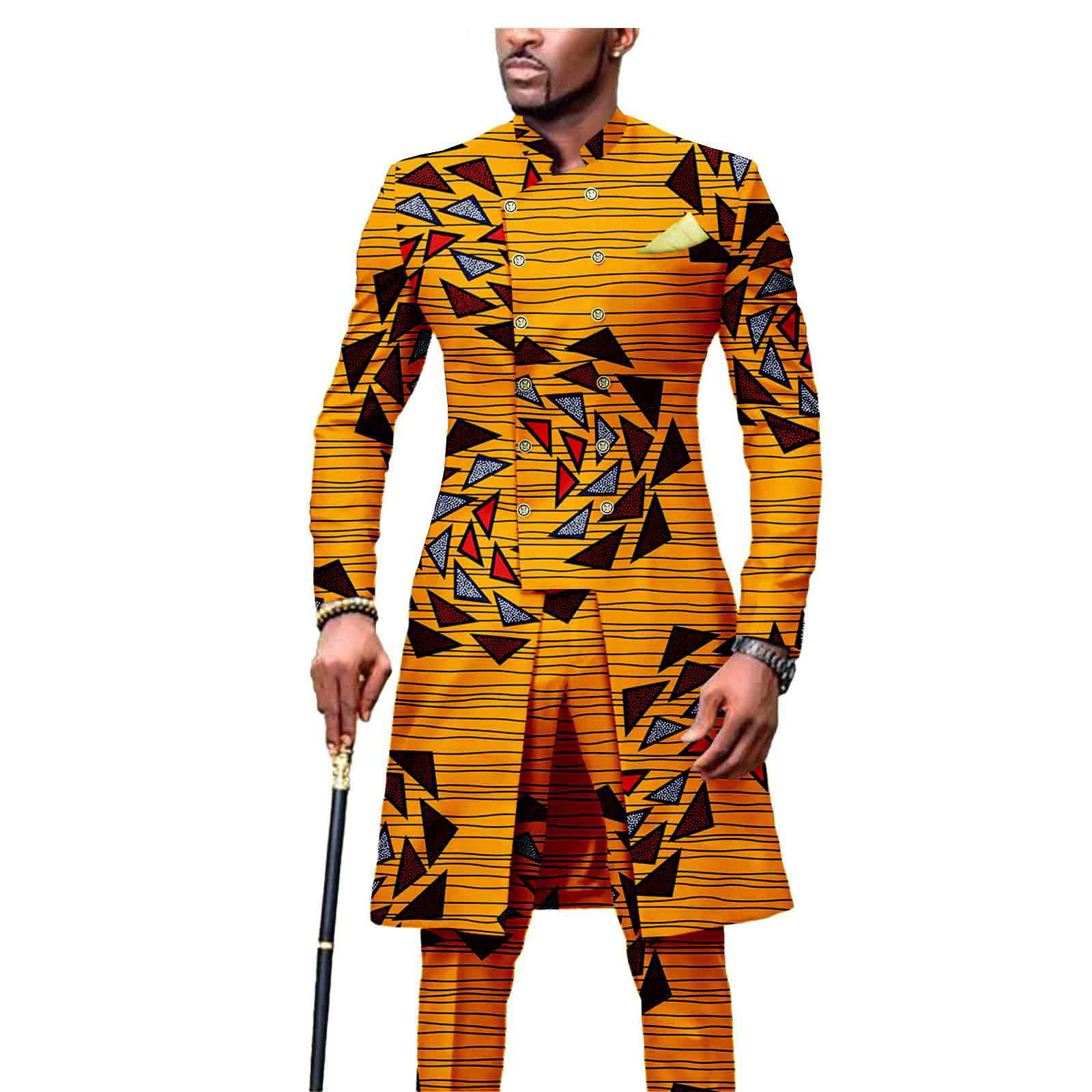 27 styles 2 piece set African wear custom men formal suit Tops jacket and Pants traditional African men clothing