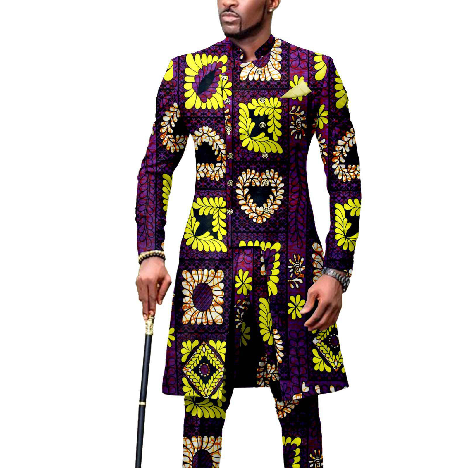 27 styles 2 piece set African wear custom men formal suit Tops jacket and Pants traditional African men clothing