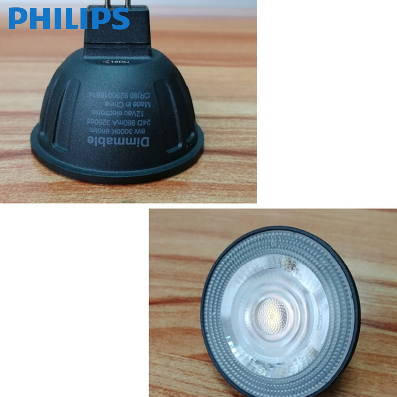 Philips led light cup 12V low voltage spotlight bulb pin gu10 insert bubble 220v12 volt MR11MR16 light cup