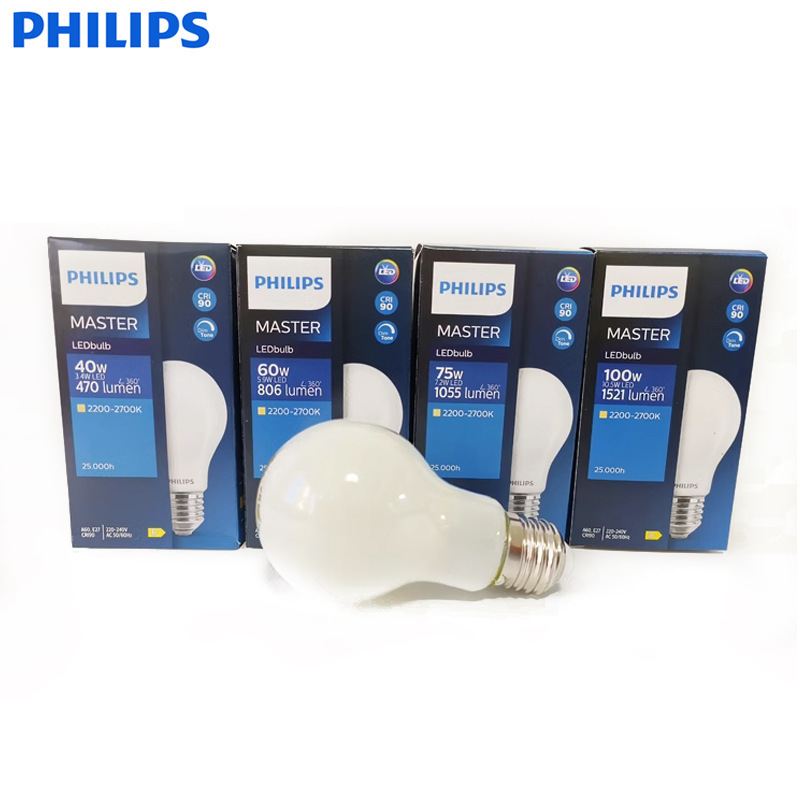 Philips LED Dimming Bulb E27 Screw Mouth Table Lamp Bulb 2.8W5.9W10.5W Infinite Dimming MASTER