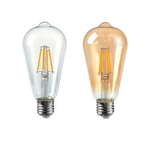 Edison LED filament E27 screw mouth warm yellow light retro imitation tungsten silk ST64 pacifier bulb