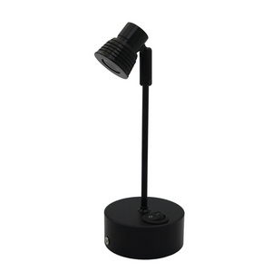 1W/3W 8-43cm pole recharging led spot lamp jewelry showcase lamp desk sitting ceiling mount cabinet movable battery light