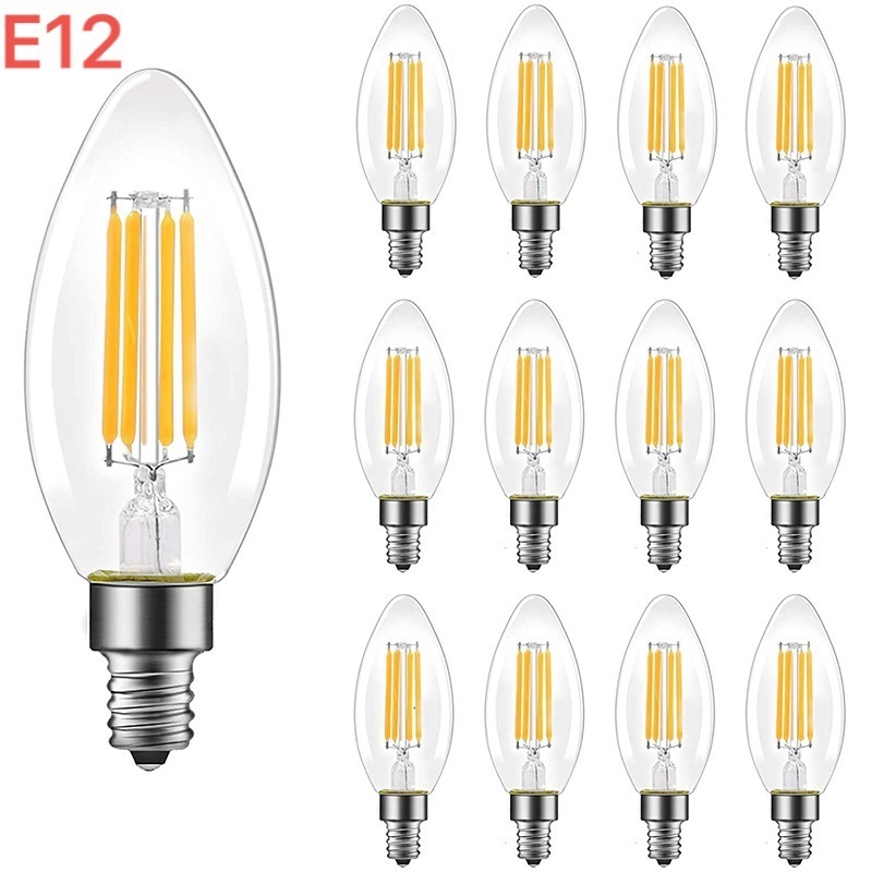 LED Filament Bulb Tip Bubble e12 Small Screw Mouth C35 Candle Bubble Filament Bulb E12-110V Dimmable American Standard