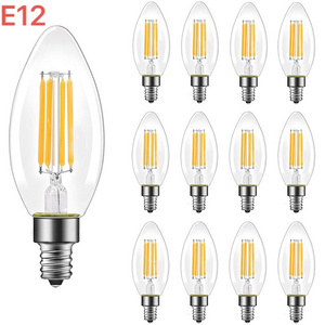 LED Filament Bulb Tip Bubble e12 Small Screw Mouth C35 Candle Bubble Filament Bulb E12-110V Dimmable American Standard