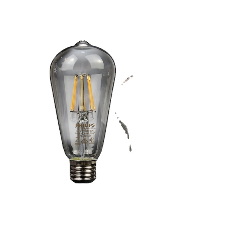 Philips LED bulb Edison screw home decoration nostalgic creative retro E27 imitation tungsten incandescent yellow light