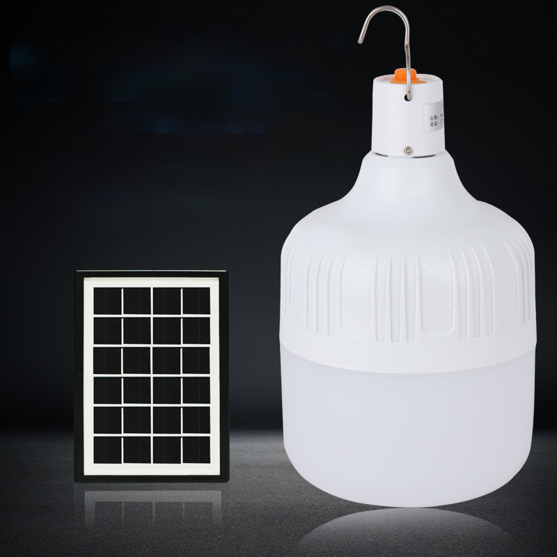 China supplier 40 LED light control ABS solar E27 rechargeable led emergency bulb with power bank function