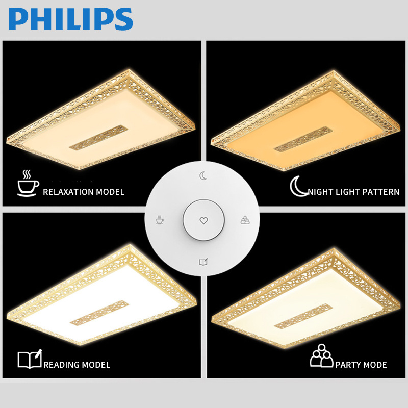 Philips LED ceiling lamp official new product Yue glass bedroom living room lamp modern minimalist atmosphere lighting fixtures