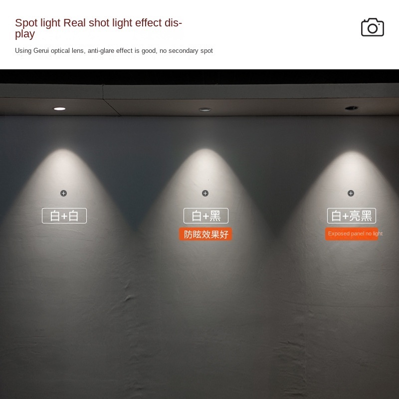 Sharp Chip Hotel Home Mainless Lamp Wholesale Embedded Spotlight Hill Anti-glare Wall-washing led Spotlight