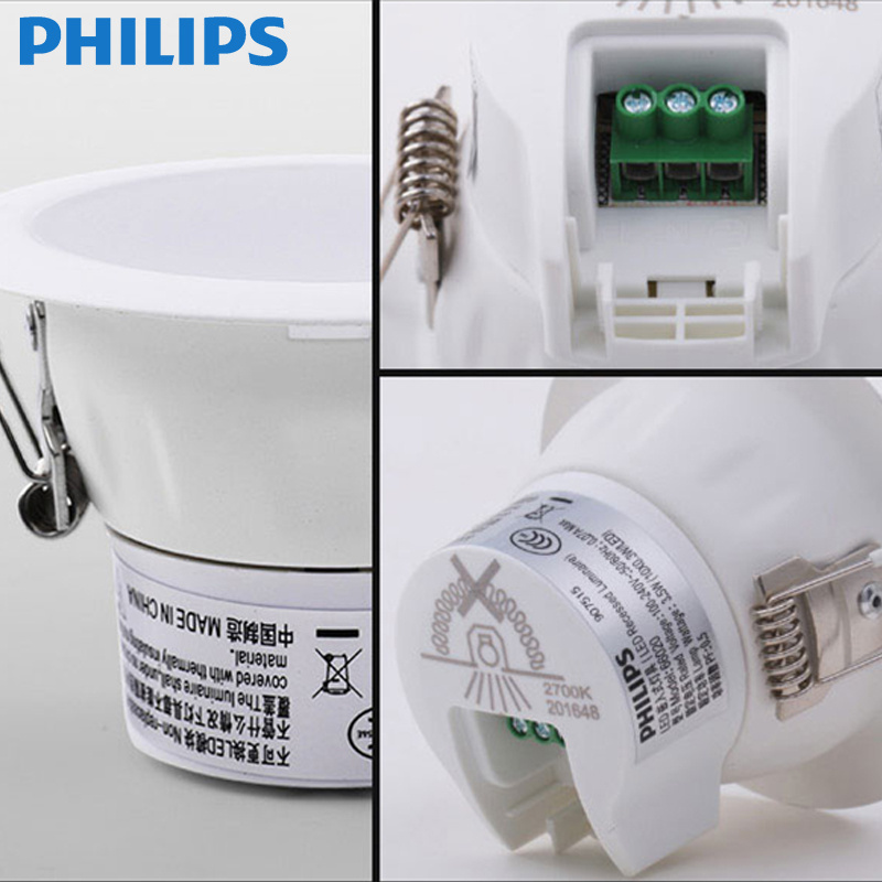 Philips led downlight ceiling lamp embedded 3W5.5W7W tile 7.5/110 cm living room aisle hole spotlight