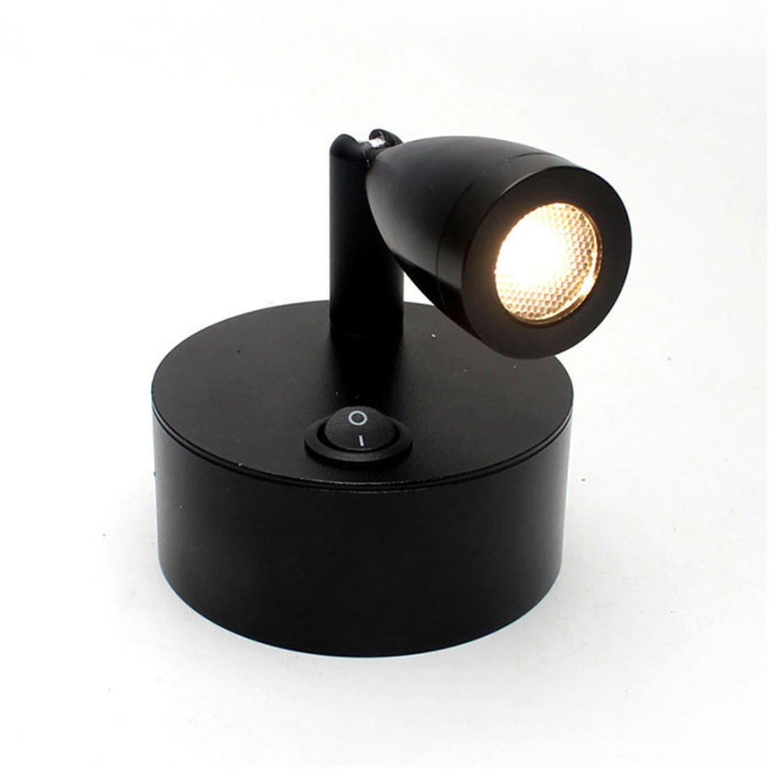 Black 2W Battery Portable LED Spot Lights for Jewelry Cabinet Lamp AAA Dry Battery Powered 3000K 6000K Table Desk on Spotlight