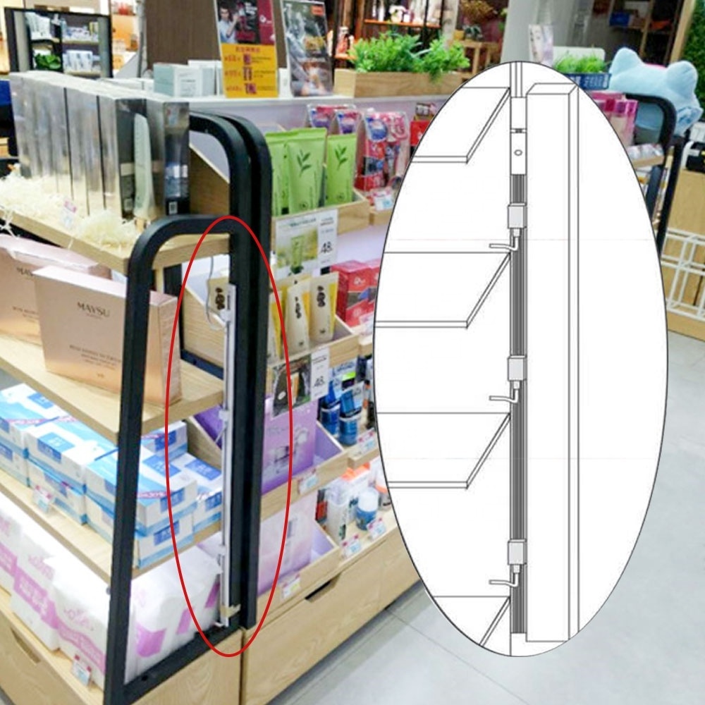 12V Track Rail For High End Retail Displays Shelf Lighting Supermarket Shelf System LED Shelf Light Rail Dc Power Connector