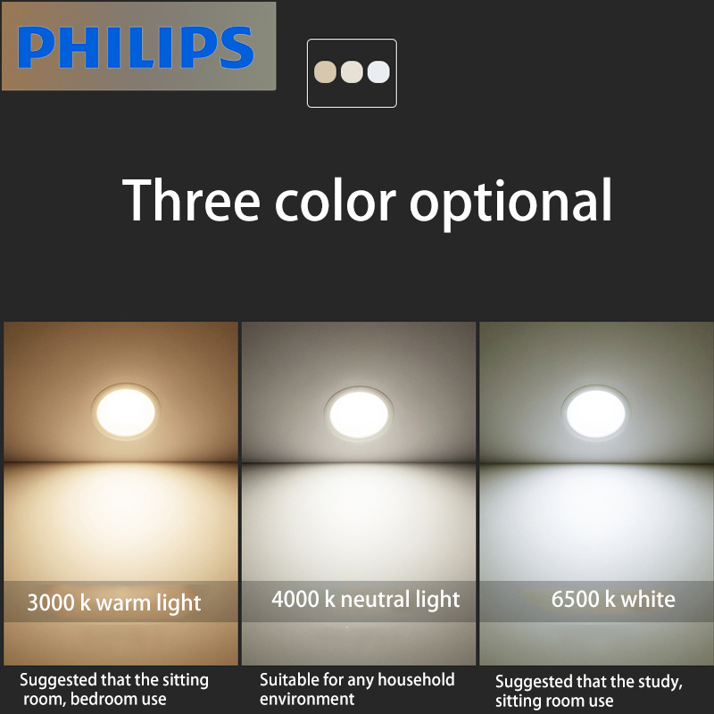 Philips led downlight ceiling lamp embedded 3W5.5W7W tile 7.5/110 cm living room aisle hole spotlight