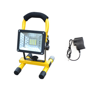 18650 rechargeable Floodlight 30W 24 led Flood light Waterproof Outdoor lights with charger By 18650 Battery construction lamp