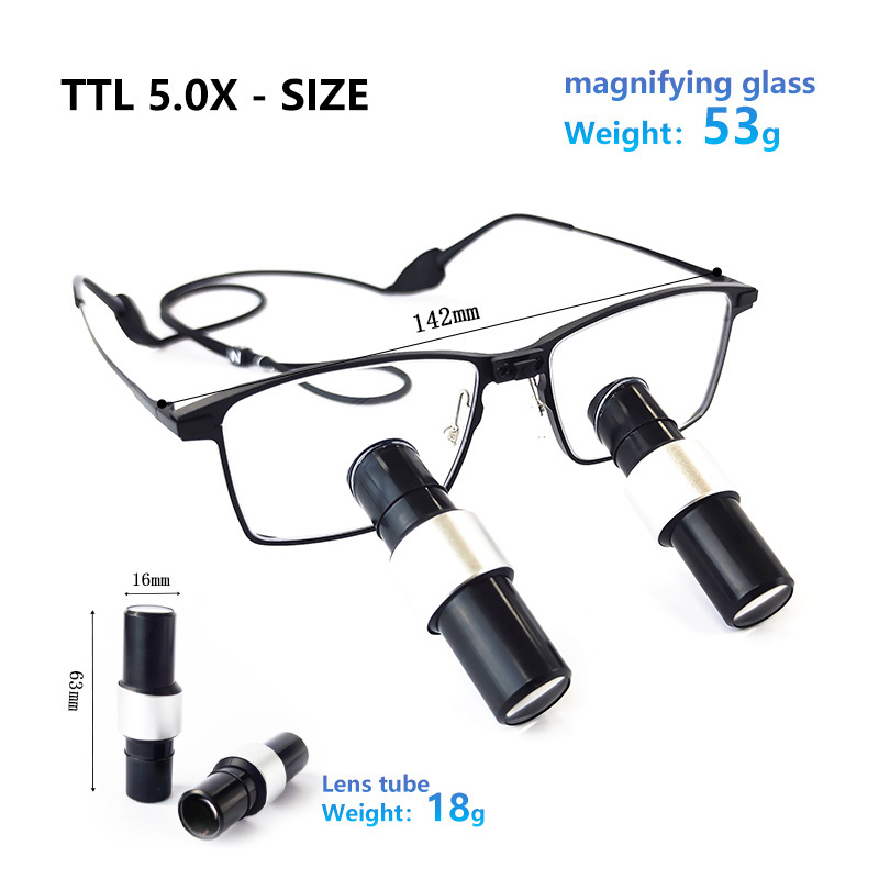 4X 5X 6X surgical loupes 80mm Depth of view Surgical Operation Magnifying Glass Dental And Surgical Loupes For Medical Surgery