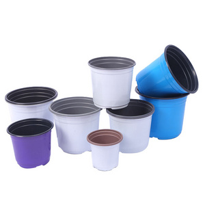 2022 Cheap Wholesale Bulk Polyresin Flowers Pots & Planters Durable Outdoor Garden Plant Flower Plastic Flower Pot