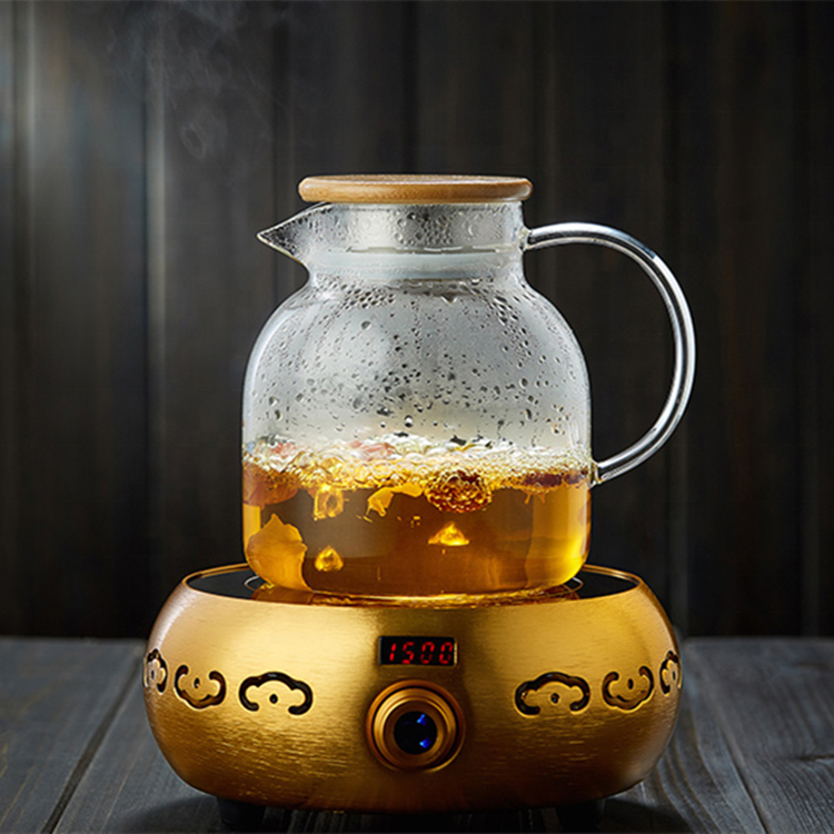 High temperature heating glass tea pot for large filtering electric ceramic furnace