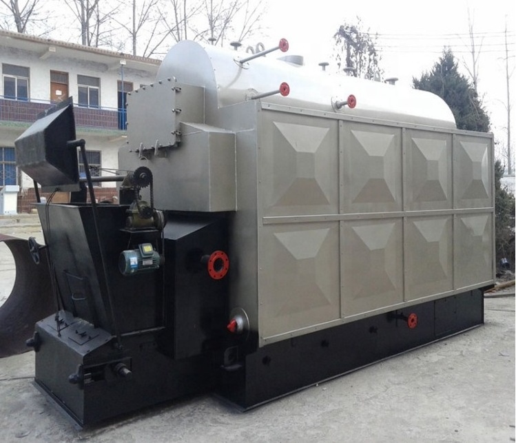 Horizontal environmental coal wood biomass pellet fired hot water boiler for bath