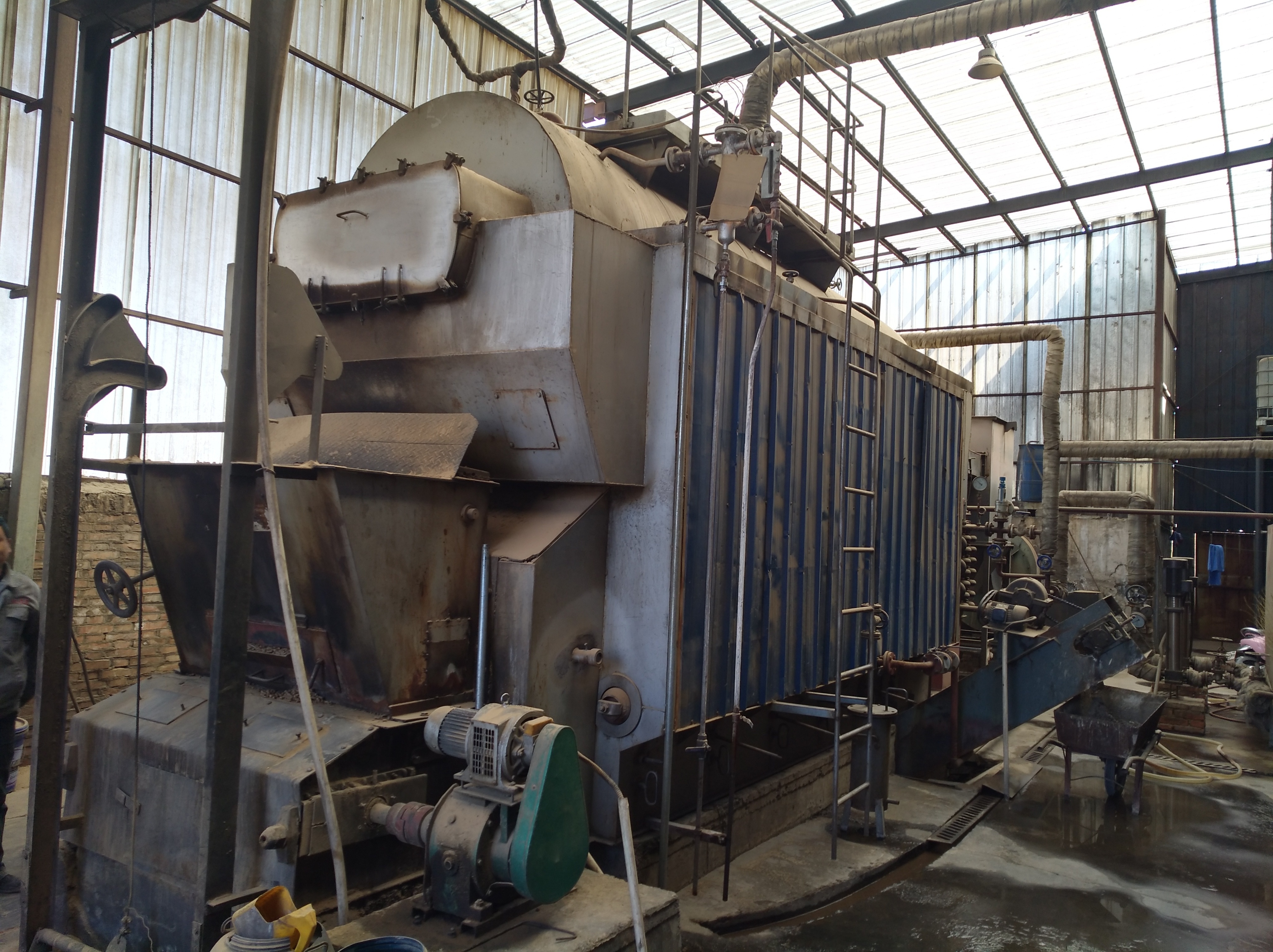 Coal fired boiler hot water heater for greenhouse warm supply