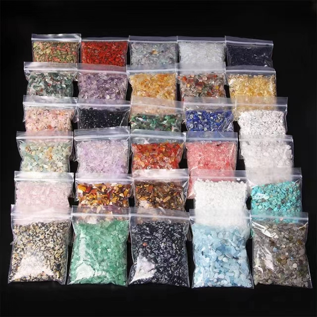 Wholesale Various Natural Healing Gemstone Rock Raw Crystal Chips in Bulk Rose Quartz Crystal Gravel Reiki Crystal Tumble