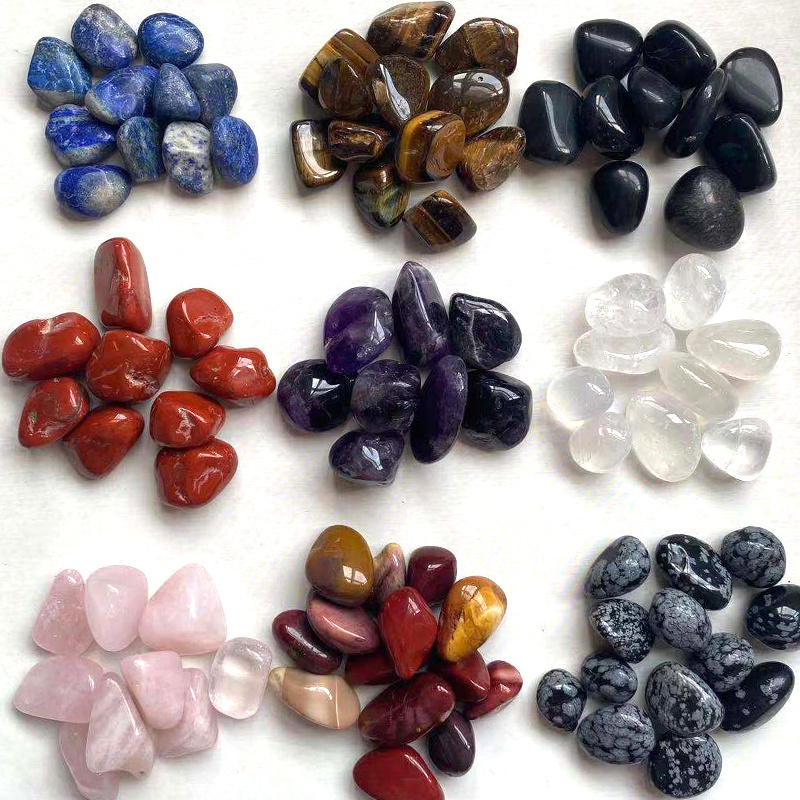 Crystal Tumbled Stone Wholesale Natural Crystal Polishing Amethyst Rose Quartz Tumbled Stone Gravel Decoration Gift