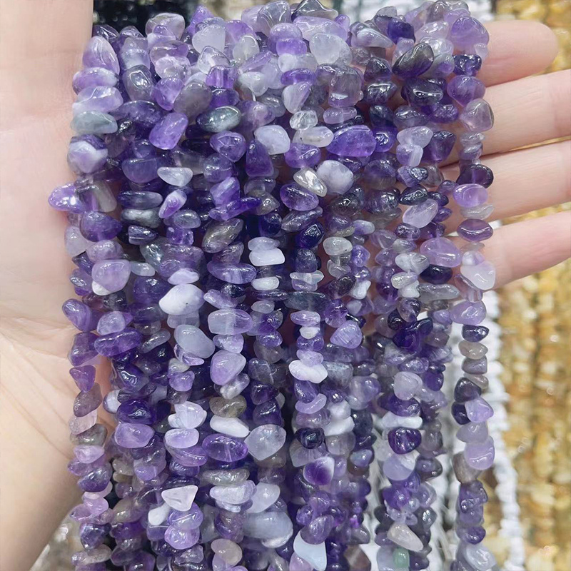 Wholesale Natural Irregular Colorful Gemstone Gravel Crystal Chips With Holes Loose Beads For Jewelry Making