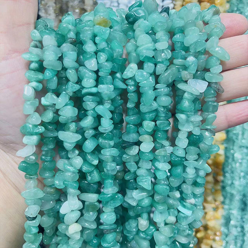 Wholesale Natural Irregular Colorful Gemstone Gravel Crystal Chips With Holes Loose Beads For Jewelry Making