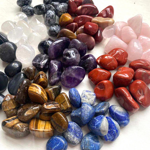 Crystal Tumbled Stone Wholesale Natural Crystal Polishing Amethyst Rose Quartz Tumbled Stone Gravel Decoration Gift