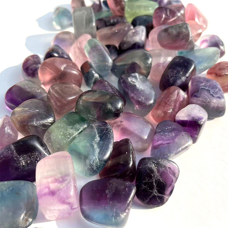 Crystal Tumbled Stone Wholesale Natural Crystal Polishing Amethyst Rose Quartz Tumbled Stone Gravel Decoration Gift