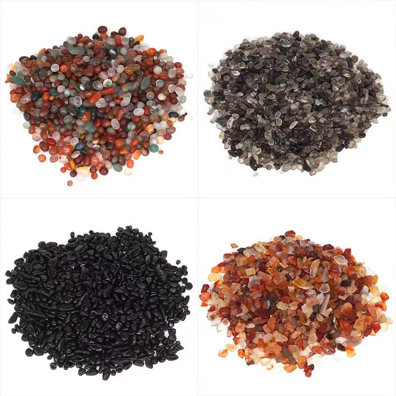 Wholesale Natural Crystal Polishing Gravel Crystal Chips Rose Quartz Amethyst Crystal Chips Stone