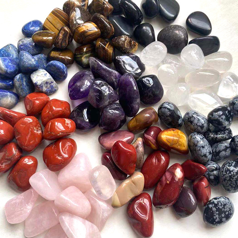 Crystal Tumbled Stone Wholesale Natural Crystal Polishing Amethyst Rose Quartz Tumbled Stone Gravel Decoration Gift