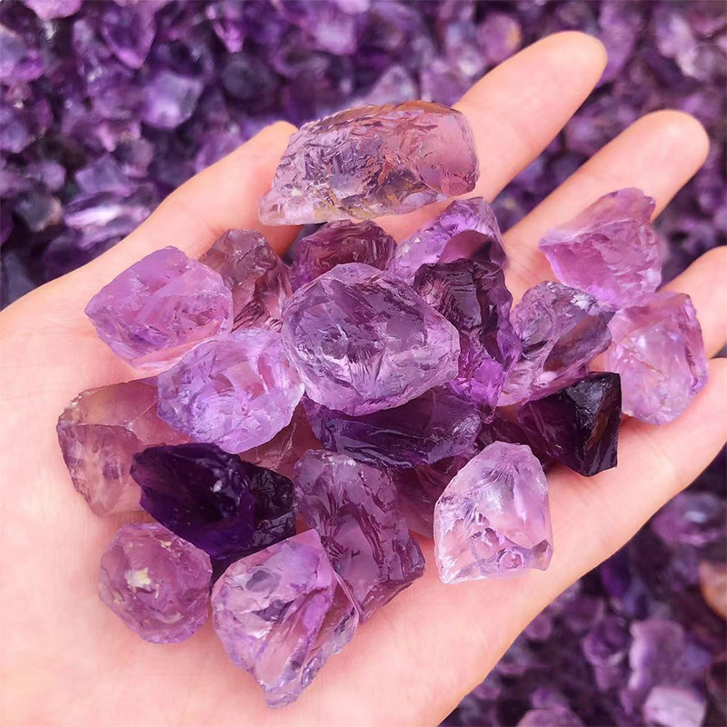 High Quality Natural Quartz Stone Healing Clear Amethyst Rough Raw Stone For Sale