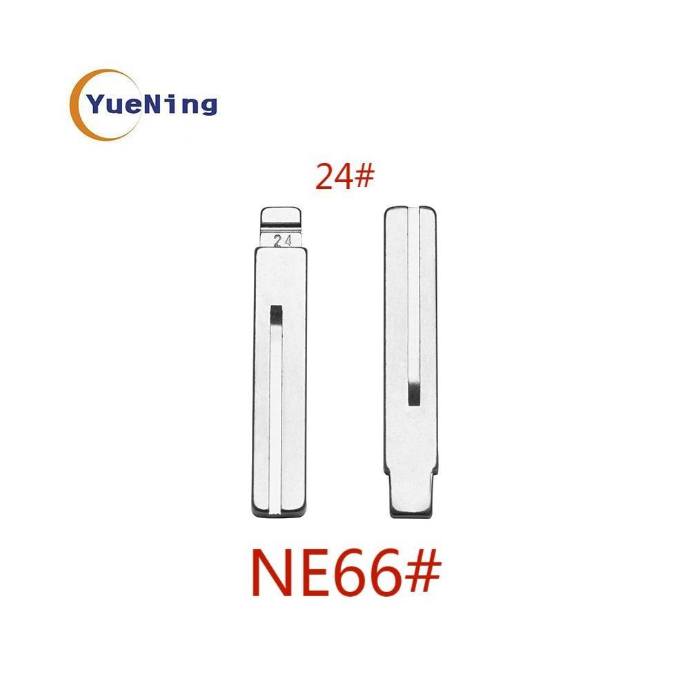 NE66 YueNing Uncut Blank vehicle Car Keys Blades accessories For KD VVDI KYDZ 24#Metal Remote Flip blank Car Key Blade