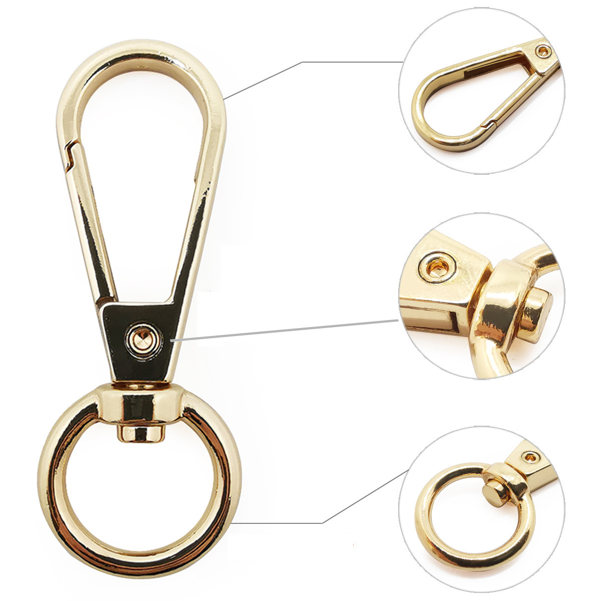 YN-SN03 Dongguan Metal Snap Hook Zinc Alloy Wholesale Snap Hooks Custom Buckle Hardware Metal Snap Swivel Hook for Bags