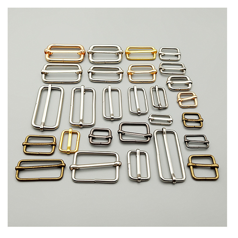 DWDP-TGB02a 13-51mm  Metal Slides Tri-Glides Wire-Formed Roller Pin Buckles Strap Slider Bag Band Rectangle Belt Adjuster