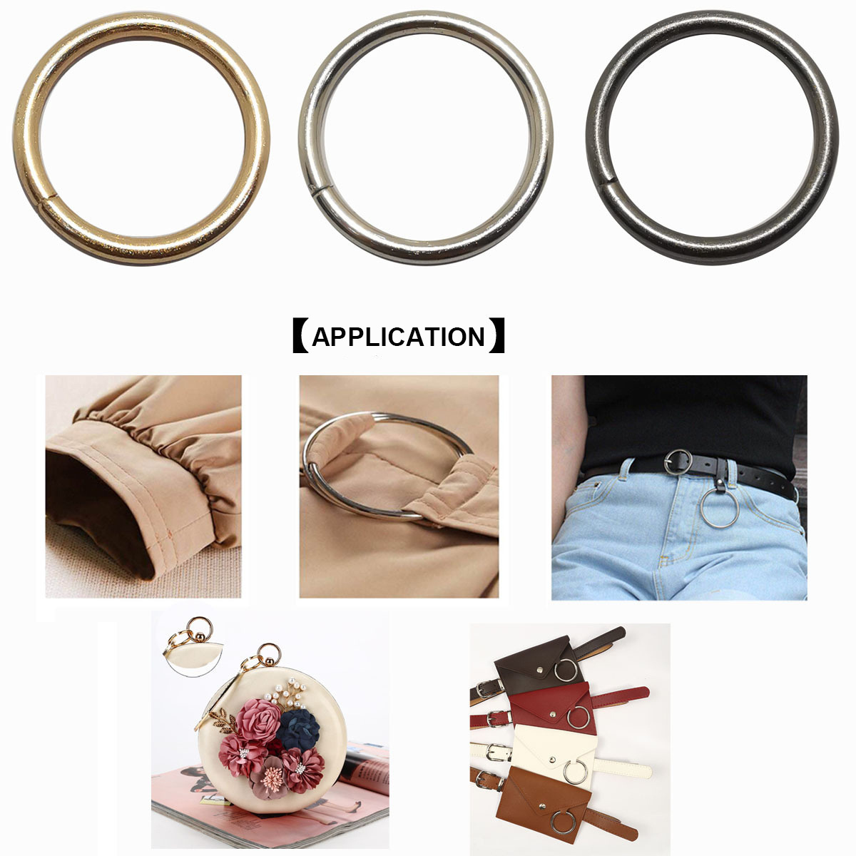 YN-OR04 wholesale round rings metal O rings connector purse handbag leather craft hardware