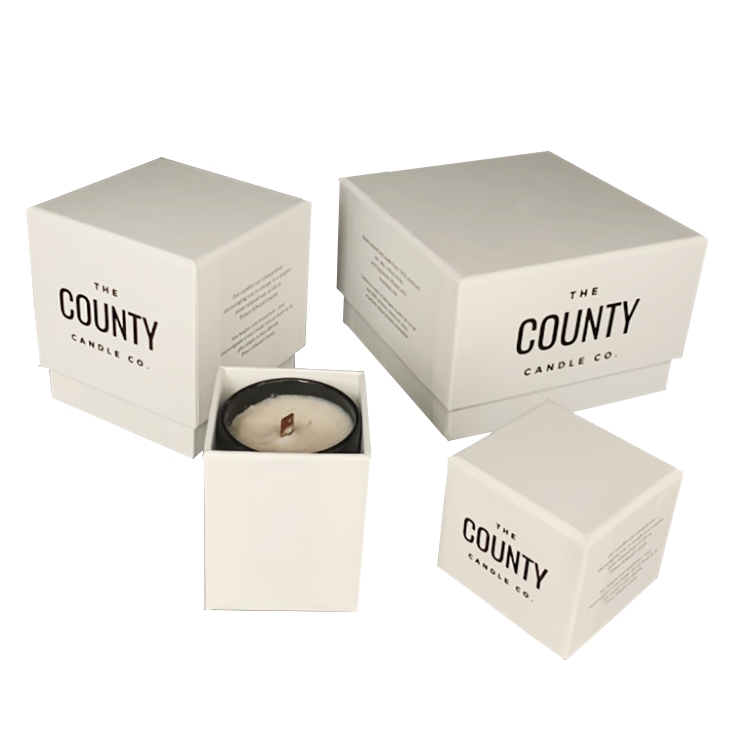 Wholesale Luxury custom candle packaging boxes empty candle jars vessels with lid and boxes packaging