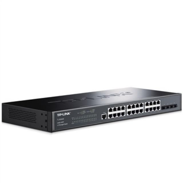 TP-LINK full gigabit 24 port fiber switch sfp 4 port industrial l2 managed poe switch TL-SG3428